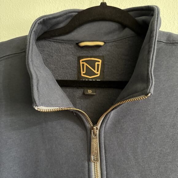 Noble Outfitters Men's 1/2 zip pullover Hoodie Navy Size 3XL Business Casual - Picture 3 of 5